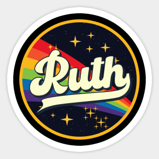 Ruth // Rainbow In Space Vintage Style Sticker